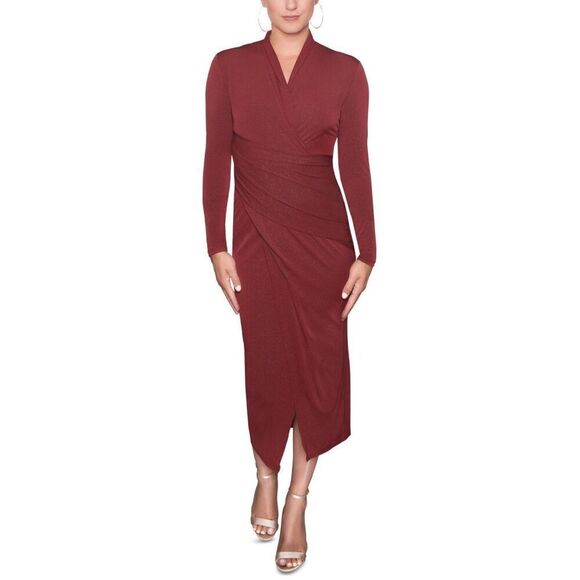 Rachel Rachel Roy Bret Sparkle-Knit Faux-Wrap Dress - Picture 1 of 3